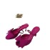 ZA2024 Summer New Silk Texture Butterfly Knot Decoration Muller High Heels Pointed One Line Tripping Sandals for Women