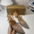 ZA new 2024 summer pointed thin heel shallow mouth high heels for women, with a pearl embellishment on the back and a strap on the toe. Sandals for women