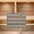 Canvas Ethnic Wave Handheld Vegetable Basket Tote Bag Fashionable, Simple, Light Luxury, Elegant, niche Women's Shoulder Bag