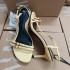 ZA Women's Shoes 2024 Autumn New Product Fashionable Yellow Buckle Decoration Open Toe Stiletto Shoes for Women Wearing One Line High