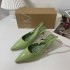 ZA's new 2024 summer pointed, thin heels, shallow mouth high heels, women's back strap, toe cover fashion, wearing sandals for women's fashion trend