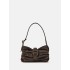 ZA Women's Bag New Cross border 2024 Spring and Autumn Wrinkled Bag Brown Buckle Decoration Shoulder Bag Fashion Underarm Bag