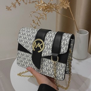 2024 New Fashion MK Single Shoulder Letter Small Square Bag Chain Strap Crossbody Bag Large Capacity Cross border Bag Women's Trendy Bags