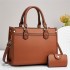 [Shichen Women's Bag] Simple casual handbag 2024 new fashionable contrasting color mother and child bag large capacity women's set