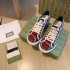 G Home Embroidery 1977 Retro Canvas Shoes High Version Old Flower Color blocked Unisex Casual White Shoes Sports Shoes