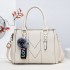 2024 New Trendy European and American Handbag, Hairball Pendant, Simple Single Shoulder Crossbody Bag, Women's Bag