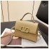 Bags Cross border Foreign Trade European and American Retro Large Capacity Handbag 2024 New Women's Bag Solid Color Commuter Bag Trend