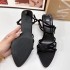 ZA New Product 2024 Autumn European and American Style Pointed Cross Small Thin Strap with Toe Exposed Back Strap Casual High Heels Sandals for Women