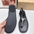 ZA summer new 2024 casual flat sandals diamond rhinestone chain decoration flip flops small fragrant style outdoor shoes