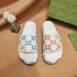 G Home High Version Letter Embroidered Gradient White One Font Thick Bottom Large Size Slippers for Foreign Trade Exclusive Manufacturer Direct Sales