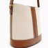 ZA Women's Bag Foreign Trade 2024 Spring and Autumn New Product Handheld Large Capacity Canvas Color blocked Splicing Shoulder Cross Shoulder Water Bucket Bag for Women