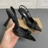 ZA Spring 2024 New Pointed Bow Versatile Rear Strap High Heels Fine Heel Sandals Women's Water Diamond Single Shoes