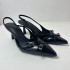 ZA2024 Spring New Black Buckle High Heels with Pointed Straight Buckle Strap Sandals Fashion Style Single Shoes for Women