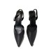 ZA's new 2024 summer pointed, thin heel, back strap high heels, women's shallow metal fashion, exposed heel sandals, women's fashion trend