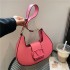 2024 New Solid Color Underarm Bag, European and American Fashion Shoulder Bag, High Quality Women's Bag, Simple and Versatile Foreign Trade Bag