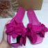 ZA New Product 2024 Square Head French Women's Shoes with Rose Blossoms, Bare Toes, Half Dragged Outerwear Sandals for Women