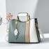 2024 new color blocking middle-aged women's bag versatile casual armpit bag temperament mother bag single shoulder hand-held crossbody bag