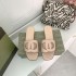 2022 New Summer G Home Classic Hollow Flat Bottom Leaky Toe Square Head Women's Cool Slippers Leather Style Casual Lazy Dragging