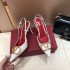 V Home High Heels 2023 Spring/Summer New Style Metal Buckle Pointed Single Shoes Shallow Mouth Sweet Fine Heel Sandals Women's OL Style