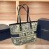 2025 new light luxury high-end fashion embroidered tote bag, zoo niche large capacity commuting single shoulder women's bag