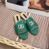 European and American style 2024 summer new style exterior metal buckle letter flat bottomed one character beach casual fish mouth slippers