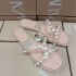 ZA2024 Summer New Women's Shoes Elegant Charm Pearl Decoration Flat Bottom Versatile Shoes for Women