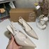 ZA's new pointed milky white light mouth high heels with exposed heels at the back, showing off the white temperament of the toe cap, and tied with thin heels sandals for women