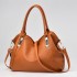 (Cross border Women's Bag) 2024 New Soft Leather Women's Handbag Fashion Middle aged Women's Bag Mom Shoulder Bag