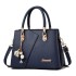 2024 Autumn/Winter New Fashionable Middle aged Handbag with Large Capacity Litchi Pattern Single Shoulder Crossbody Bag