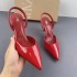 ZA Women's Shoes 2024 Spring/Summer New Product Red Lacquer Leather Baotou Back Empty Women's Shoes Sexy temperament High Heels Fashion Women's Shoes