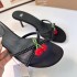 ZA New Product 2024 Autumn Black Water Diamond Fashion Open Toe Pendant Decoration Stiletto Beaded Cherry Sandals