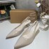 ZA's new pointed milky white light mouth high heels with exposed heels at the back, showing off the white temperament of the toe cap, and tied with thin heels sandals for women