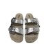 Spain 2024 Summer New Product: One Belt Hollow Women's Slippers with Silver Buckle Thick Bottom Flat Bottom Round Head Casual Women