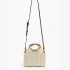 ZA Home Women's Bag 2024 Fashionable and Versatile Mi White Mini Canvas City Handheld Crossbody Bag Premium Small Square Bag