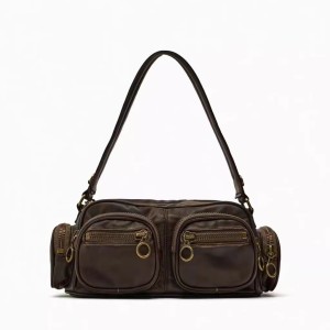 ZA cross-border bag new cute glasses shaped winter brown pocket motorcycle bag versatile single shoulder crossbody bag