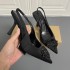 ZA 2024 Spring New Style Thin Heel Shallow Mouth Black High Heel Pointed Style Small Fragrant Mouller Shoes Single Shoes for Women