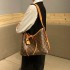 2024 New Light Luxury Simple Leather Vintage Flower Vintage Tote Bag Large Capacity Commuter Premium Single Shoulder Crossbody Bag