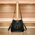 Cross border new black woven bucket bag is popular this year, with a high-end and fashionable feel. It is a versatile single shoulder crossbody bag