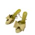 ZA Summer 2024 New Double Bow Decoration French High Heels Women's Open toed Fish Mouth Strap Sandals Women