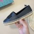 Pure original single shoe women's genuine leather 2024 spring and summer new cross-border European woven small fragrant style TB fisherman shoes for women