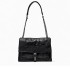 ZA Women's Bag 2024 Autumn New Black Wrinkle Effect Small Rock Style Crossbody Bag Commuter Versatile Stray Bag