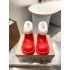 B * Home Big Head Rain Boots for Women 2023 New Candy Color Plush Rain Boots Waterproof and Anti Slip Thick Bottom Paris Rain Shoes for Women