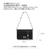 Small Fragrant Wind Wrinkle 2024 New Pearl Chain diamond grid crossbody MIU niche design light luxury leather small square bag