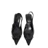 ZA 2024 Spring New Style Thin Heel Shallow Mouth Black High Heel Pointed Style Small Fragrant Mouller Shoes Single Shoes for Women