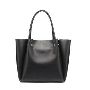 ZA women's bag large capacity soft leather bag 2024 new versatile texture shoulder bag, fashionable commuting tote bag for class