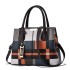 Handbag for women 2024 new atmospheric plaid women's bag, large capacity European and American casual shoulder bag, middle-aged crossbody bag trend