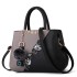 Bag 2024 New Fashionable Women's Big Bag Foreign Trade Handbag Korean Edition Color Contrasting Hairball Shoulder Diagonal Cross Bag Hair Collection