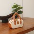 A niche bowling bag for women in the summer of 2024, a new canvas lightweight luxury fashion handbag with a small shoulder and crossbody pillow bag