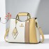 2024 new color blocking middle-aged women's bag versatile casual armpit bag temperament mother bag single shoulder hand-held crossbody bag