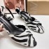 ZA Autumn 2024 New Product Round Headed Open toed Hollow Zebra Pattern High Heels with Rear Buckle Buckle Strap Sandals for Women